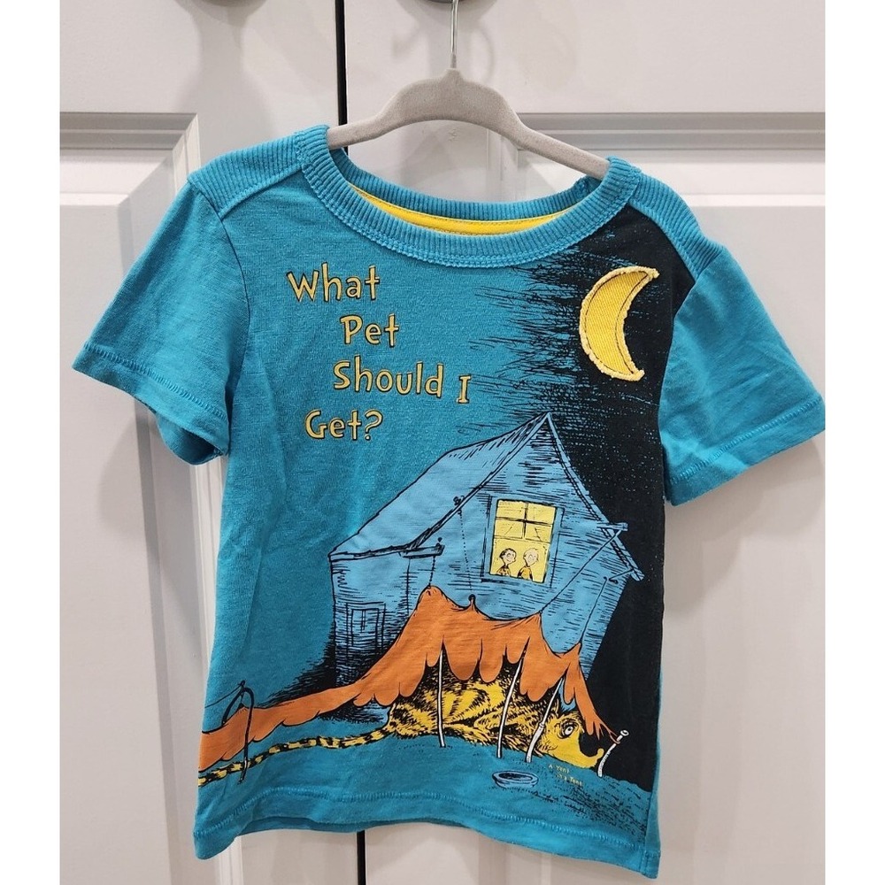 Dr. Seuss What Pet Should I Get? Boys Girls Toddler Blue Shirt Size 2T
